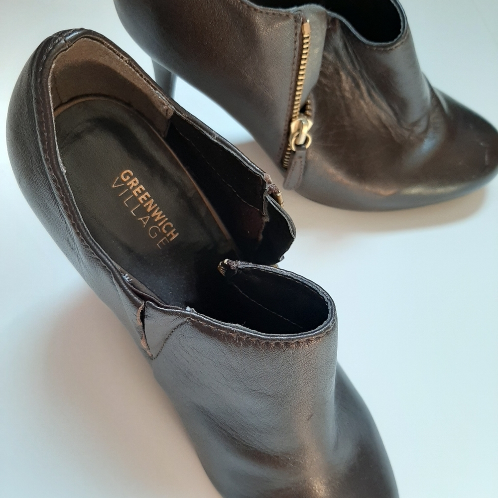 Greenwich village brown leather shoes